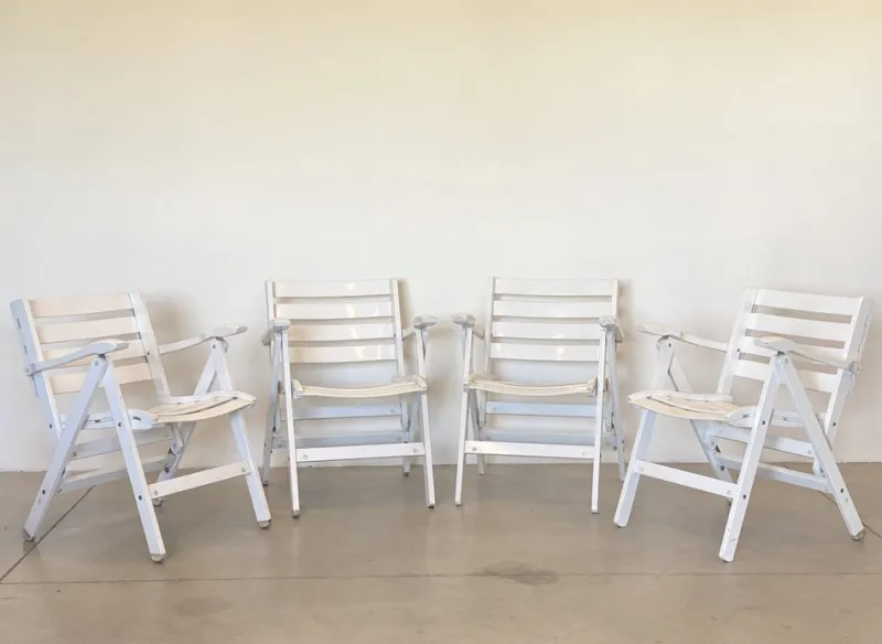 Pamono Folding Armchairs by Reguitti, 1980s, Set of 4
