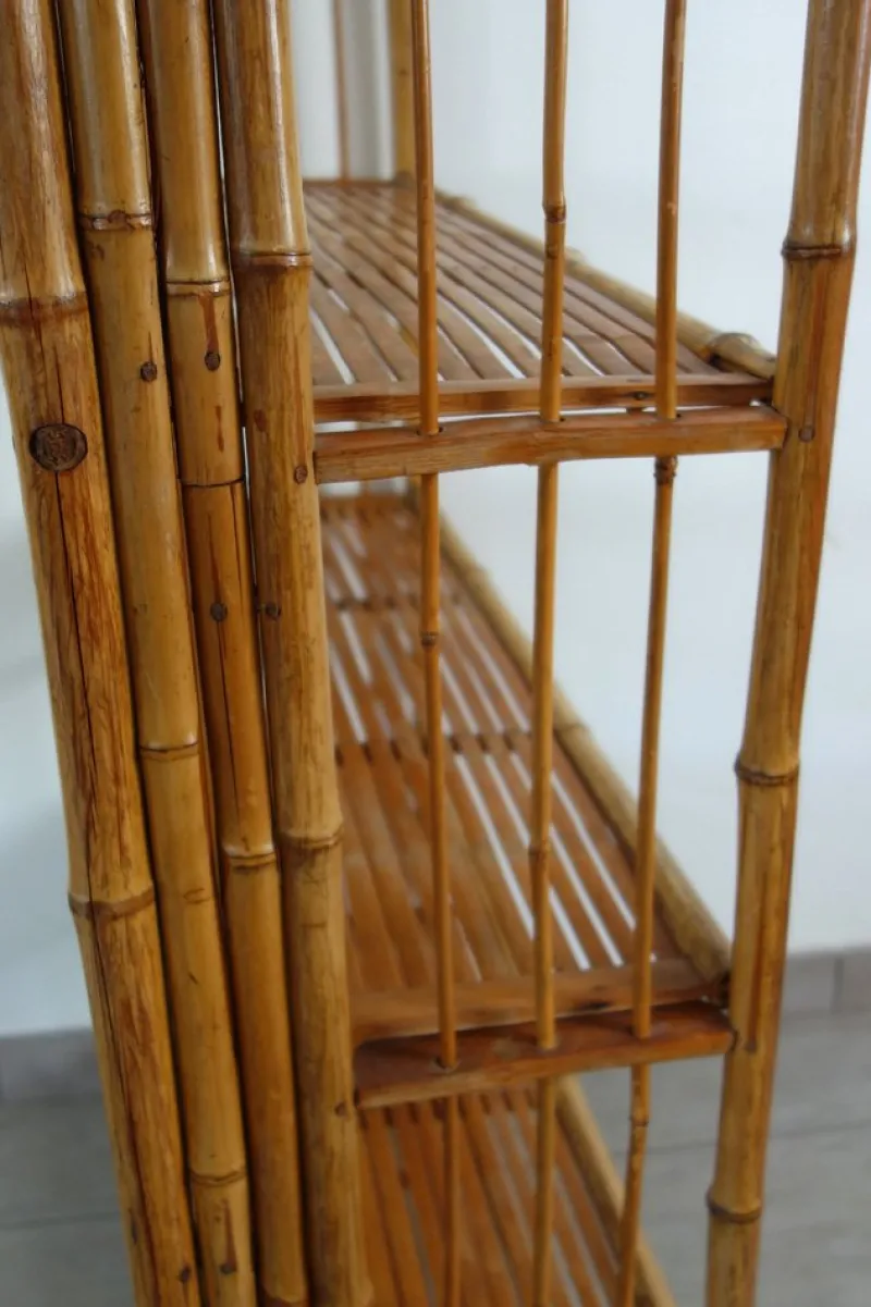 Pamono Folding Bamboo Shelf, 1950s> Shelves & Wall Units