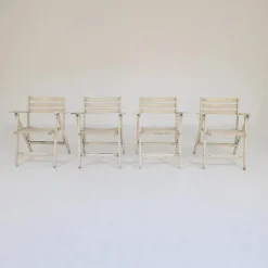 Pamono Folding Chairs by Fratelli Reguitti, 1960s, Set of 4> Garden Seating
