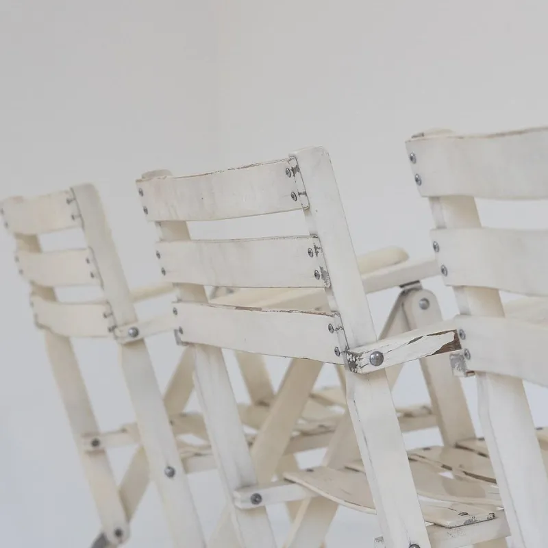 Pamono Folding Chairs by Fratelli Reguitti, 1960s, Set of 4> Garden Seating