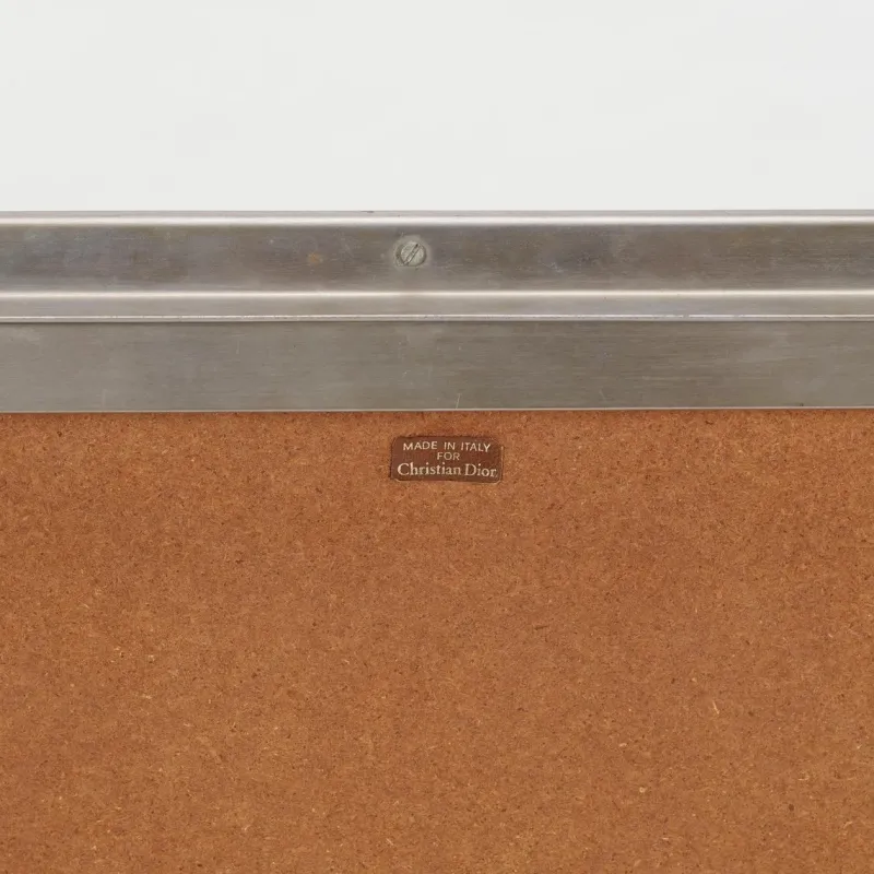 Clearance Pamono Folding Game Table in Steel and Velvet from Christian Dior, 1970s