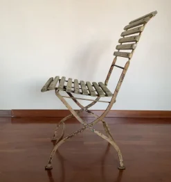 Best Pamono Folding Garden Chair by Francillon Et Cie s.a. Lausanne, 1890s