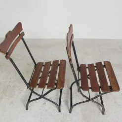Sale Pamono Folding Garden Chairs, 1930s, Set of 2