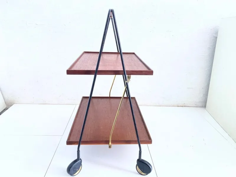 Online Pamono Folding Serving Trolley in Teak from Ilse Möbel, 1960s