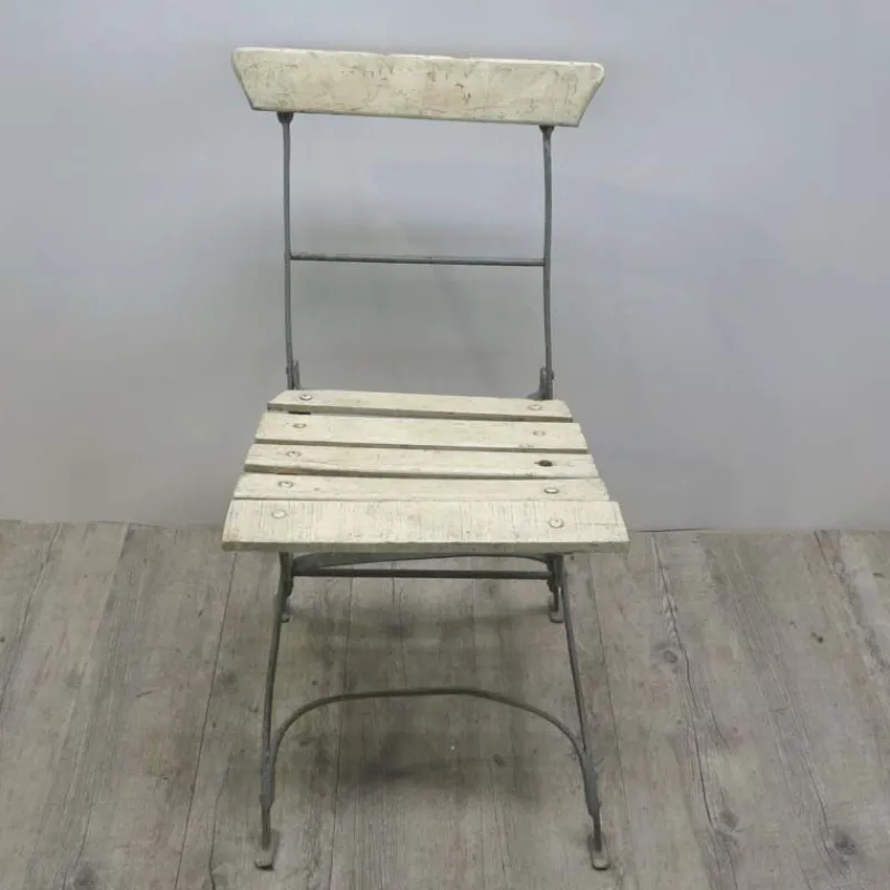 Pamono Folding Wooden Garden Chair, 1940s> Garden Seating