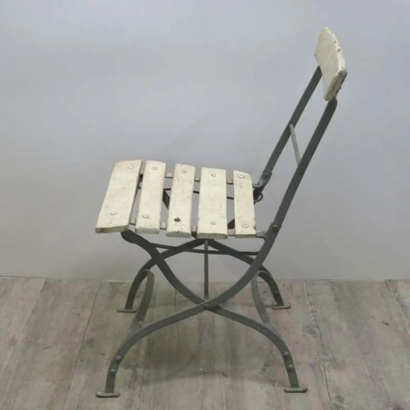 Pamono Folding Wooden Garden Chair, 1940s> Garden Seating