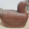 Outlet Pamono Folk Art Hand-Carved Teak Duck Box, 1960s