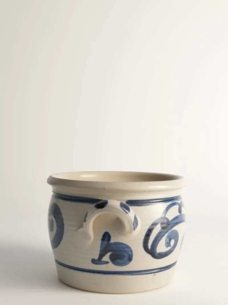 Pamono Folk Art Stoneware Jar with Cobalt Blue Floral Motif from Westerwald, Germany> Bottles, Carafes & Jugs