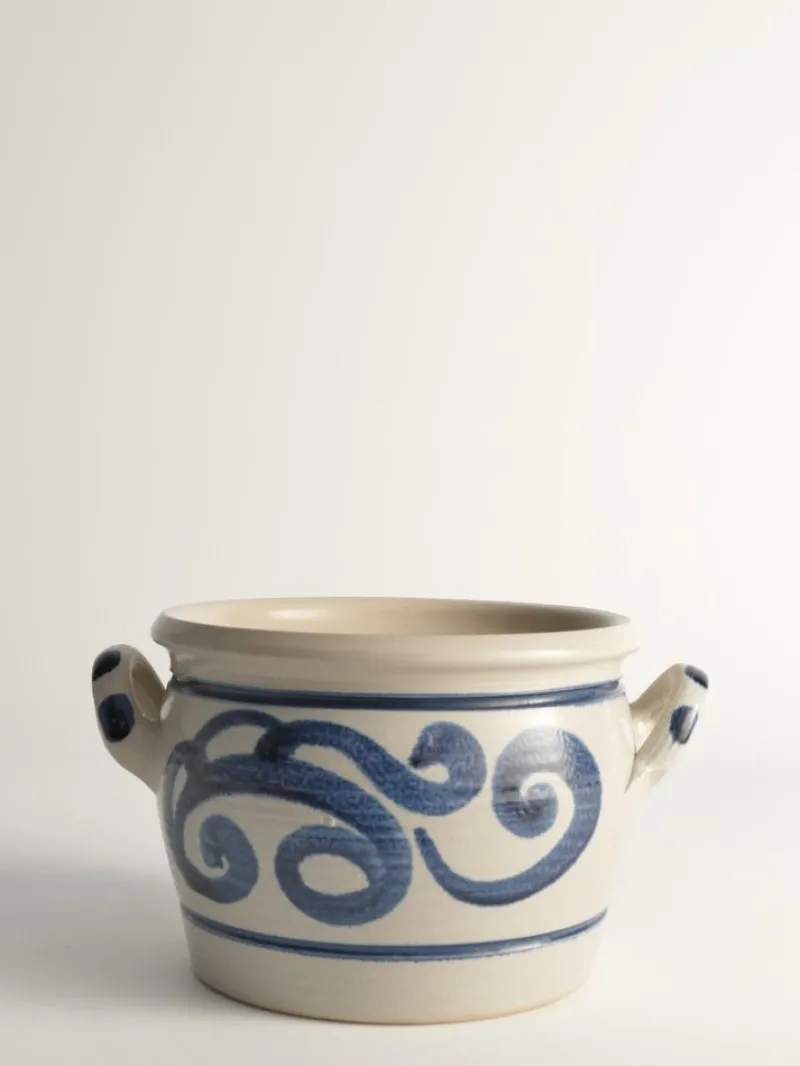 Pamono Folk Art Stoneware Jar with Cobalt Blue Floral Motif from Westerwald, Germany> Bottles, Carafes & Jugs