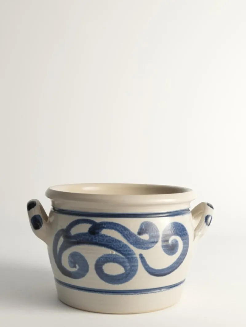 Pamono Folk Art Stoneware Jar with Cobalt Blue Floral Motif from Westerwald, Germany> Bottles, Carafes & Jugs