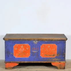 Pamono Folk Art Wedding Chest, 1901> Trunks Crates & Baskets