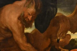 Best Pamono Follower of Anthoon Van Dyck, Jupiter & Nude Antiope, 1700, Oil on Canvas, Framed