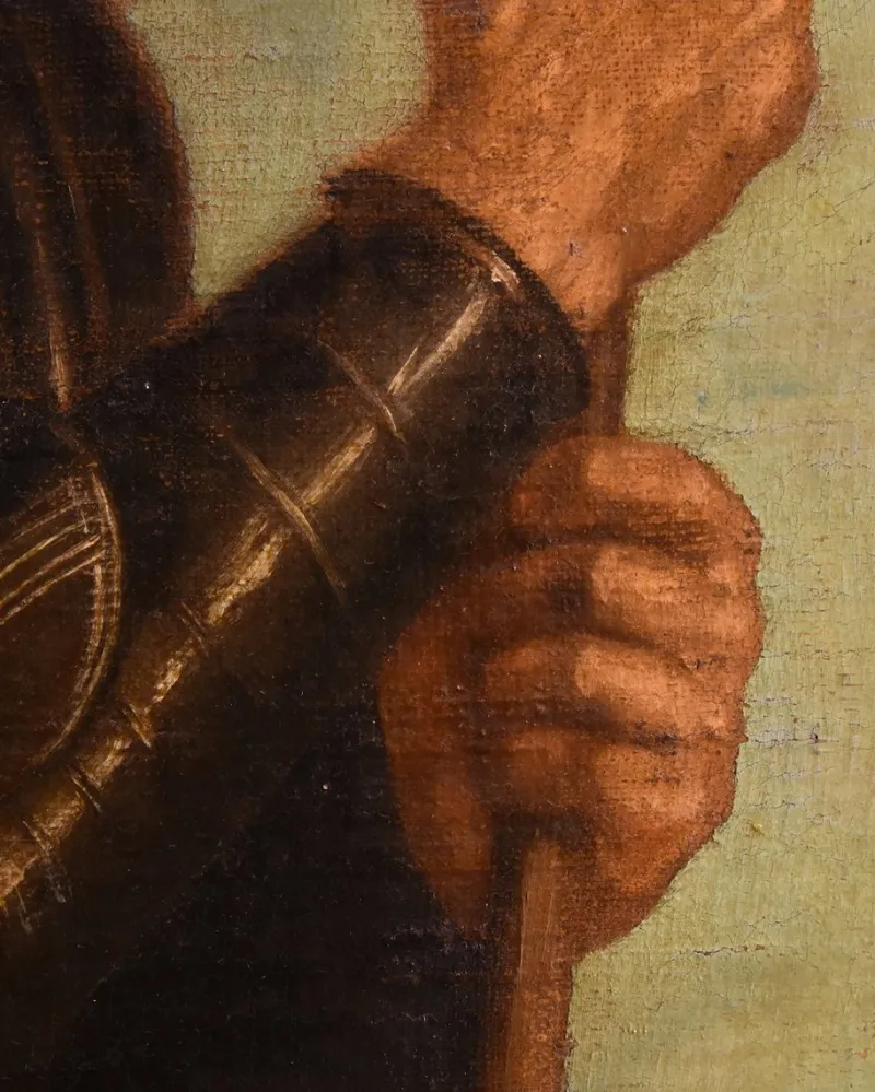 Discount Pamono Follower of Giovanni Battista Cima / Cima Da Conegliano, Saint George, 1650, Oil on Canvas, Framed