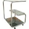Pamono Food Trolley with Triple Shelf in Steel, 1970> Serving Bar Carts & Trolleys