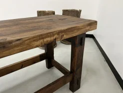 Pamono Former French Workbench in Oak, 1950s><noscript><img width=
