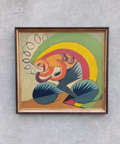 Pamono Fortunato Depero, Futurism Cyclist, 1925, Oil Painting><noscript><img width=