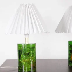 Pamono Fractal Resin Lamps, 1970s, Set of 2><noscript><img width=