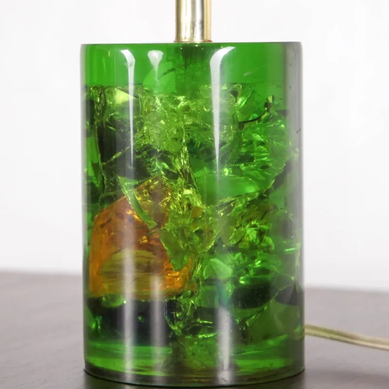 Pamono Fractal Resin Lamps, 1970s, Set of 2> Table Lamps