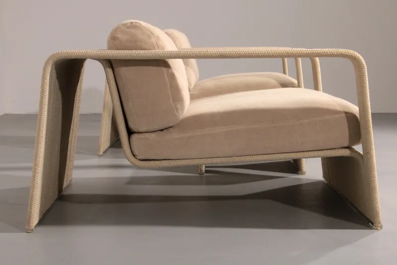 Pamono Frame Your Comfort Lounge Chairs and Table from Paola Lenti, 2000s, Set of 3> Living Room Sets