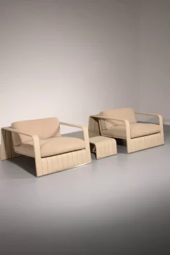 Pamono Frame Your Comfort Lounge Chairs and Table from Paola Lenti, 2000s, Set of 3><noscript><img width=