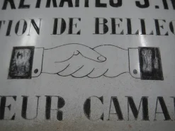 Hot Pamono France Trade Union Metal Plaque, 1920s