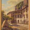 New Pamono Francesc Carbonell Massabe, Farmyard with Sheep, 20th-Century, Oil on Canvas, Framed