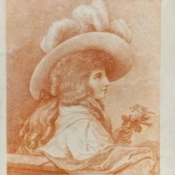 Sale Pamono Francesco Bartolozzi after Francis Wheatley, Autumn and Summer Portraits, 1780, Engravings, Framed, Set of 2
