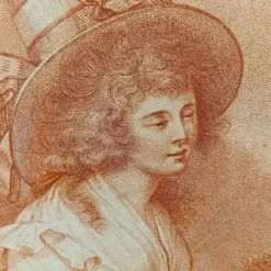 Sale Pamono Francesco Bartolozzi after Francis Wheatley, Autumn and Summer Portraits, 1780, Engravings, Framed, Set of 2