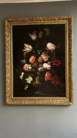Pamono Francesco Caldei / Francecso Mantovano, Vase of Flowers, 1600s, Oil on Canvas, Framed> Old Masters
