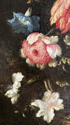 Pamono Francesco Caldei / Francecso Mantovano, Vase of Flowers, 1600s, Oil on Canvas, Framed><noscript><img width=