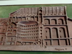 Pamono Franco Reggiani, Section of the Municipal Theatre of Reggio Emilia from 1857, 1970s, Terracotta><noscript><img width=