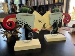 Pamono Frank Slabbinck (1942), Pair of Sculptures, Colors of Life & I Am Going There, Set of 2> Abstraction
