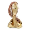 Pamono Franz Hagenauer, Female Bust, 1980s, Copper> Art Nouveau