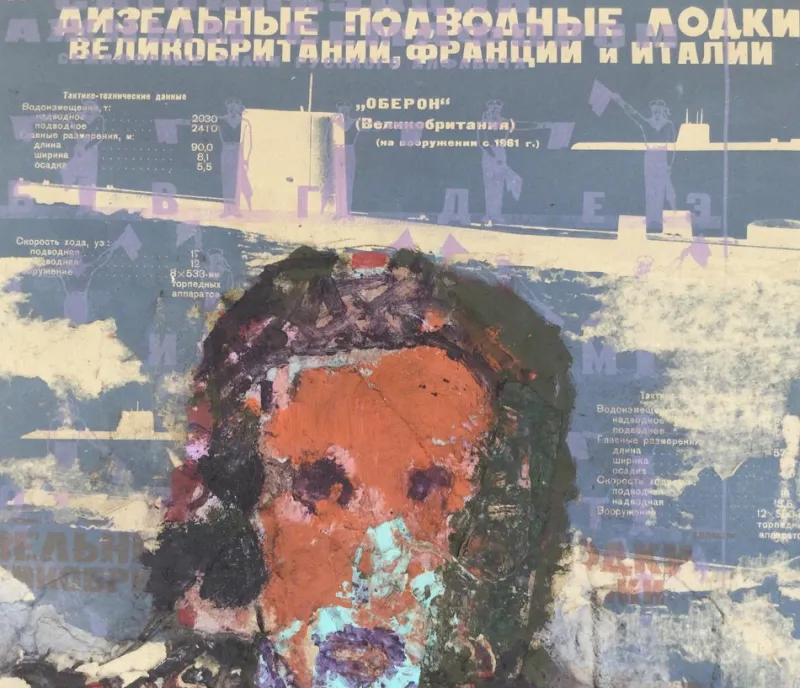 Outlet Pamono Fred Kleinberg, Seated Figure, 2001, Signed Mixed Media
