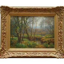 Discount Pamono Frederick Golden Short, Forest Woodland, 1920, Oil on Canvas