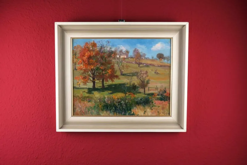 Outlet Pamono Frederick Vezin, Autumn Landscape in Sunlight, 1905, Oil