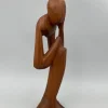 Online Pamono Free Form Male Thinker Sculpture, 1970s, Wood