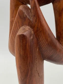 Online Pamono Free Form Male Thinker Sculpture, 1970s, Wood