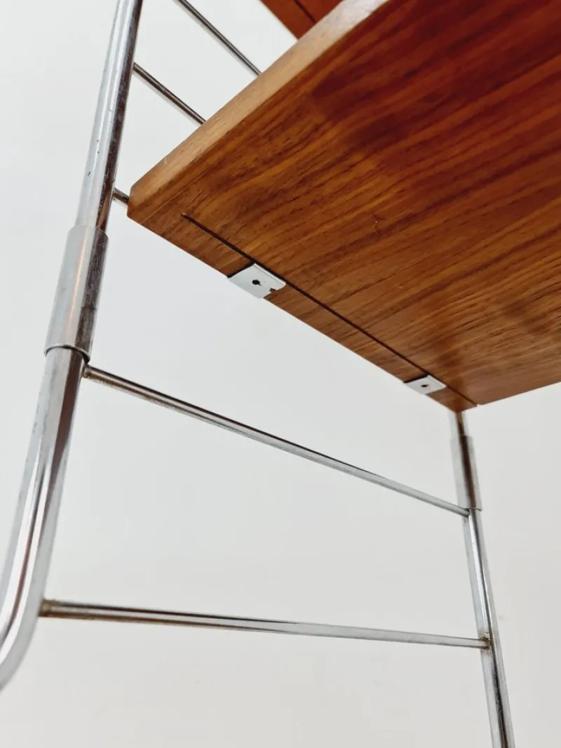 New Pamono Free Standing String Shelf-System with Cabinet in Teak from WHB Germany, 1950s
