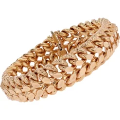 Pamono French 18 Karat Rose Gold Curb Bracelet, 1960s> Bracelets