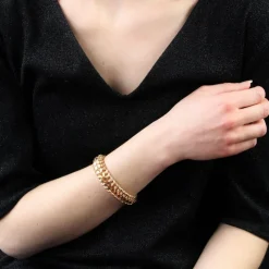 Pamono French 18 Karat Rose Gold Curb Bracelet, 1960s> Bracelets