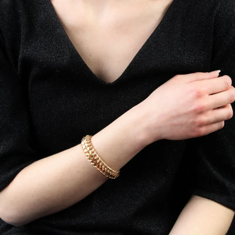 Pamono French 18 Karat Rose Gold Curb Bracelet, 1960s> Bracelets