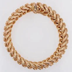 Pamono French 18 Karat Rose Gold Curb Bracelet, 1960s><noscript><img width=