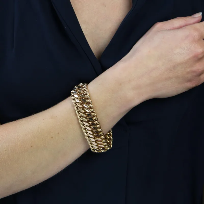 Pamono French 18 Karat Rose Gold Curb Bracelet, 1960s> Bracelets