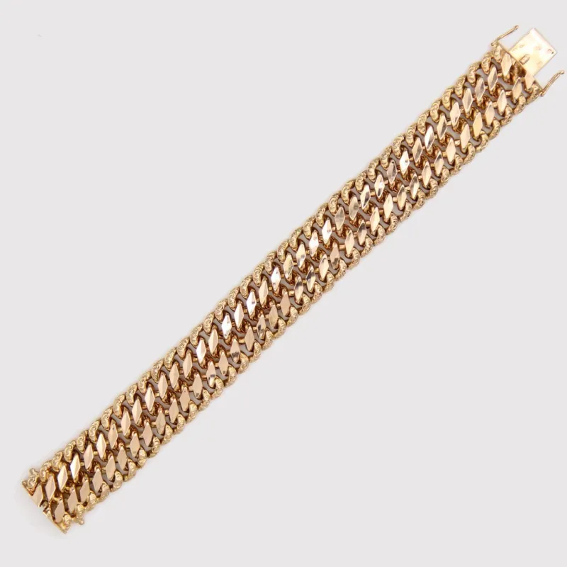 Pamono French 18 Karat Rose Gold Curb Bracelet, 1960s> Bracelets