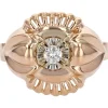 Pamono French 18 Karat Rose Gold Ring with Diamond, 1960s> Rings