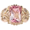 Pamono French 18 Karat Rose Gold Ring with Polychrome Tourmaline, 1950s> Rings
