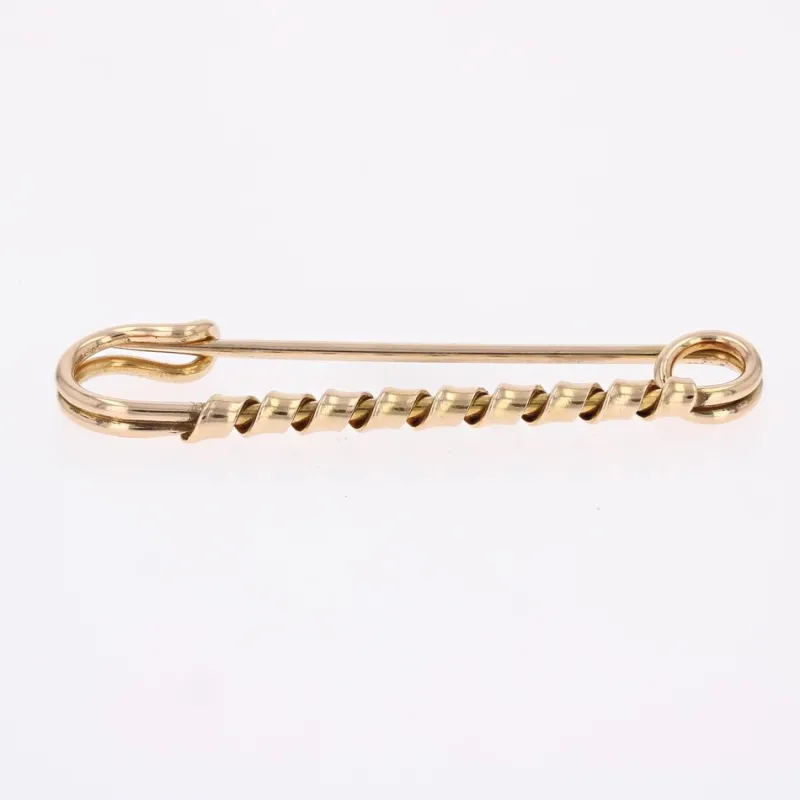 Pamono French 18 Karat Rose Gold Safety Pin Brooch, 1960s> Brooches