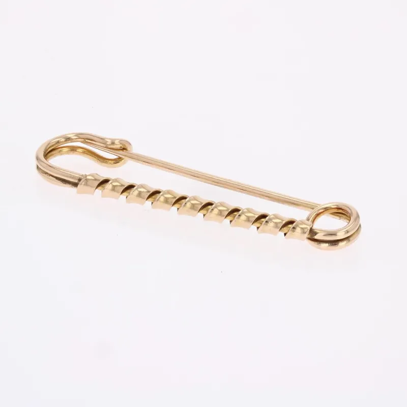 Pamono French 18 Karat Rose Gold Safety Pin Brooch, 1960s> Brooches