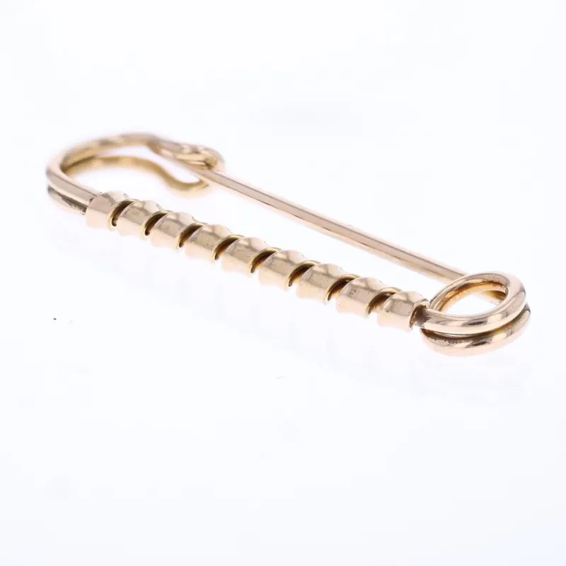 Pamono French 18 Karat Rose Gold Safety Pin Brooch, 1960s> Brooches